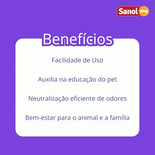 Eliminador de Odores Para Cães e Gatos, Lavanda, Sanol Dog, 2 litros, Roxo