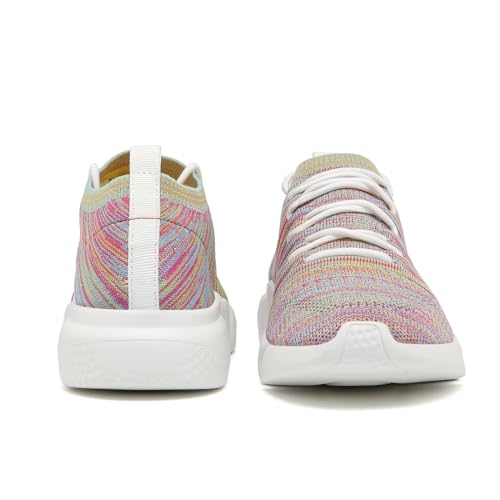 Image of GSLMOLN Mens Womens Fashion Sneakers Unisex Slip on Ultra-Sock Knit Soft Sole Breathable Lightweight Casual Walking Shoes