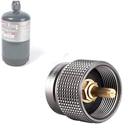CAMPINGMOON Small Propane to Butane Adapter, Input: 16oz/1Lb small Propane Canister, Output: EN417 Lindal Valve Z22