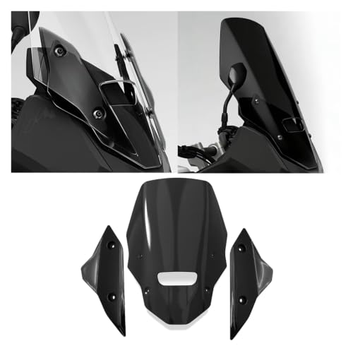 Bulle Moto pour XL750 Transalp 2025 2026 Noir - Pare-Brise Déflecteur de Vent