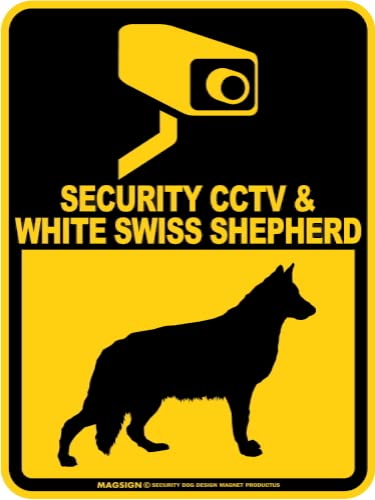 [MAGSIGN] �z���C�g�X�C�X�V�F�p�[�h�x����/�h�ƃJ�����Ď��� �p�� SECURITY CCTV�� WHITE SWISS SHEPHERD �Z�L�����e�B�[�X�e�b�J�[/�o���p�[�X�e�b�J�[ �C�G���[(���F) ���{�� M�T�C�Y