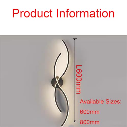 Iluminacion moderna 3000K-6500K con aplique de pared LED interior largo 3