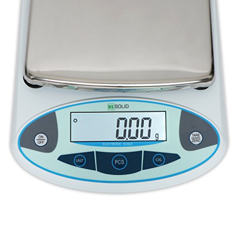 U.s. Solid Digital Precision Scale Analytical Balance Electronic Lab Scale 0.01 G (5Kg), 4Pcs 500 G Calibration Weight #TOP2