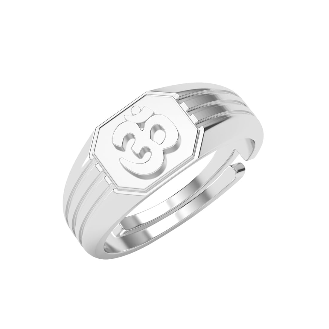 Clara Pure 925 Sterling Silver Om Men Ring |Religious, Size Adjustable, Platinum Plated | Gift for Men & Boys (B0D9RVSTLQ) Amazon Price History, Amazon Price Tracker