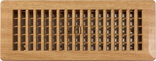 Decor Grates PL412-OC 4-Inch by 12-Inch (Duct opening measurements) Plastic Floor Register, Oak Caramel