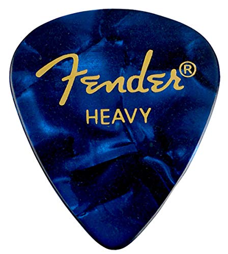 Image of Fender Premium Celluloid Guitar Picks 351 Shape, Blue Moto, Heavy, 144-Pack