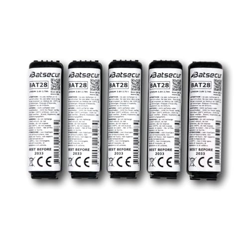 BATSÉCUR - Lot de 5 Piles Alarme BAT28 Compatibles BATLi28 BATLi38 3.6V 2Ah Daitem - 3.6V 2.7Ah Li-SOCl2