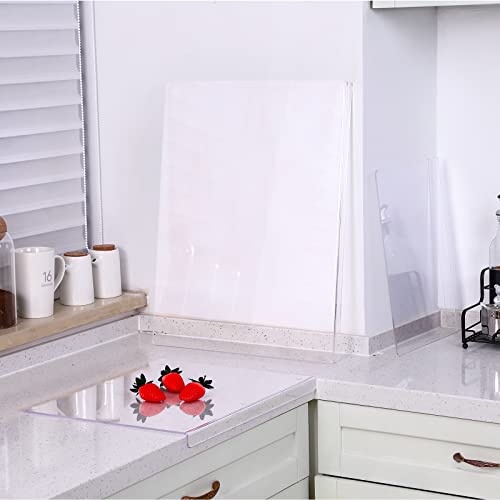 Yaomiao 3 Pieces Acrylic Cutting Board For Kitchen Counter Non Slip Acrylic Cutting Board With Lip Clear Chopping Board For Countertop Protector For Home Restaurant, 24X18 Inch, 20X16 Inch, 12X16 Inch #TOP6