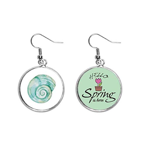 Pendientes de caracol azul vida marina ligeros solucion para orejas sensibles en primavera