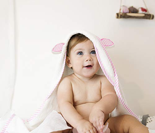 San Francisco Baby Silky Soft Baby Towels, Baby Bath Towel With Hood For Toddler, Infant & Newborn, Generously Sized And Absorbent Toddler Bath Towel For Baby Boy Girl (35"X35") #TOP5