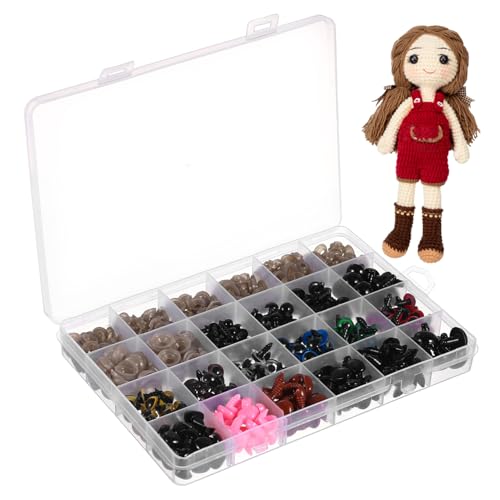 VILLCASE Craft Eyes Set 600 Pcs Small Googly Eyes for Crochet Toys and Stuffed Animals Safety Plastic Eyes Button Eyes