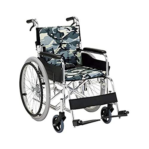 マキテック 車椅子 スタンダードモジュール 自走式 グレー迷彩 介護用品 背折れ 折りたたみ エアタイヤ SMK50-3843MGY