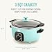GreenLife 3.5QT Slow Cooker, Non-Toxic PFAS-Free Ceramic Nonstick Removable Interior Bowl, Programmable, Keep Warm, Stovetop & Oven Safe, Dishwasher Safe Parts, Glass Lid, Turquoise