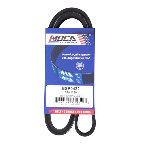 MOCA Serpentine Belt Fits for 1996 for Ford Escort L4 1.9L & 12-13 for Ford F150 V8 5.0L & 01-04 for Mercedes-Benz Slk230 2.3L & 91-96 for Mercury Tracer L4 1.9L