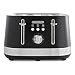 Morphy Richards Illumination 4 Slice Toaster, 7 Toast Settings, Browning Controls, Variable Width Slots, Auto Pop-up, Removeable Crumb Tray, Cord Storage, 1500W, Black, 248020