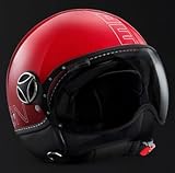 Neue Helm Momo Design Fighter Glam Rot Dec.Outline Weiß TG. XL