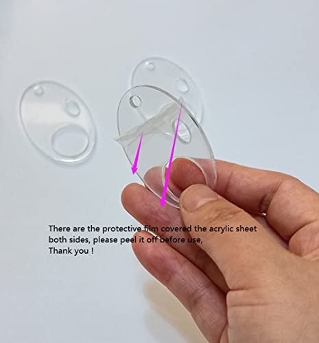 100Pcs Oval Acrylic Thread Drop With Rings,Acrylic Floss Bobbins For Cross Stitch Or Embroidery Diy Sewing Storage #TOP1