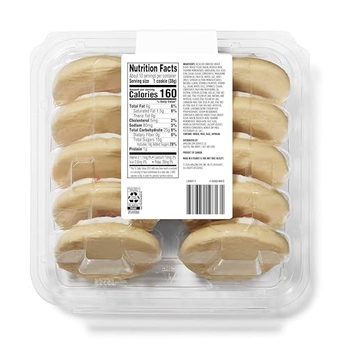image for Amazon Grocery, White Frosted Sugar Cookies, 13.5 Oz, 10 Ct, Frozen (P