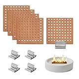 PATIKIL 5 Set 1.6x1.6 Zoll Holzdochte Für Kerzenherstellung Runde Löcher Hohle Natürliche Holzdochte Mit Metallclip Halter DIY Kerzenherstellung Zubehör Set Für Handgemachte Bastelarbeiten