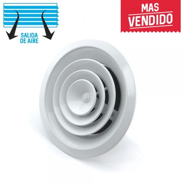 Bilake Difusores Circulares de ventilación Aluminio con regulación de caudal