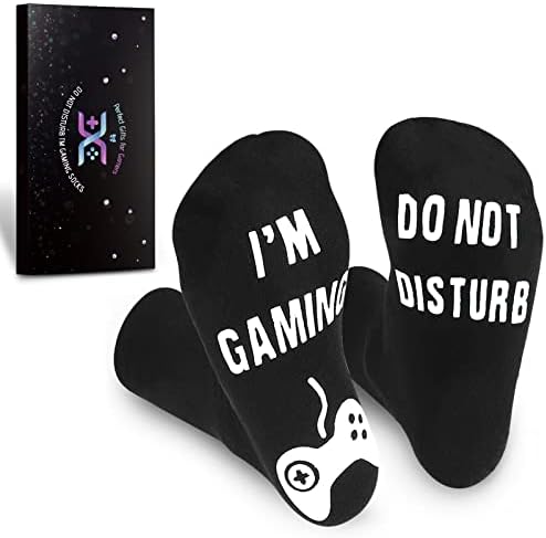 Do Not Disturb I'M Gaming Socks, Men Gamer Gifts Ideas Gamer Socks Gifts