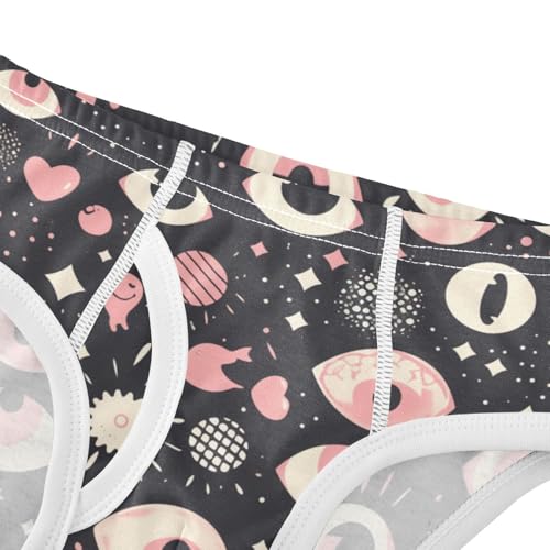 KLL Black and White Evil Eyes Boys Toddler Cotton Training Underwear Cute Undies4