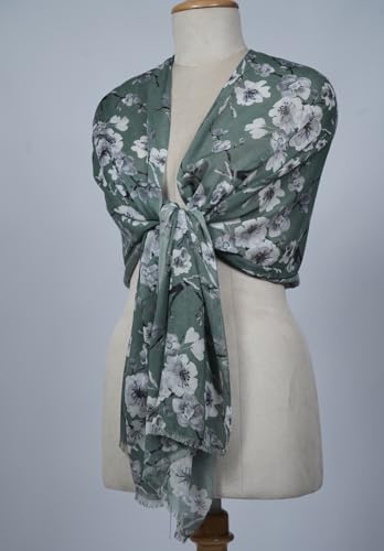 Image of VIC Cotton Modal Digital Print Scarf for Women | Digital Print Designer Stole | Soft Lightweight Luxury Wrap | Premium Cotton Modal Blend | 55 x 170 cm | VIC-SM-DP5517