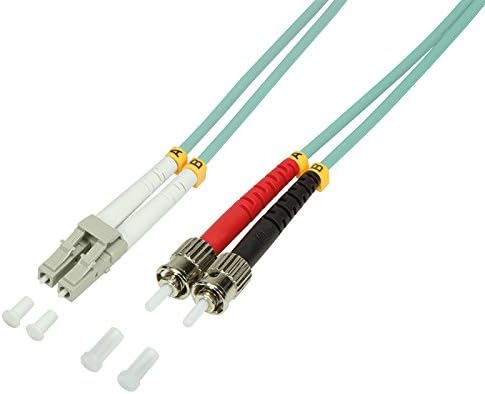 Logilink FP3LT00 LC-ST OM3 50/125µ Fiber Patch Cable, 0.5 Meter Length, 0.5 Meter Length