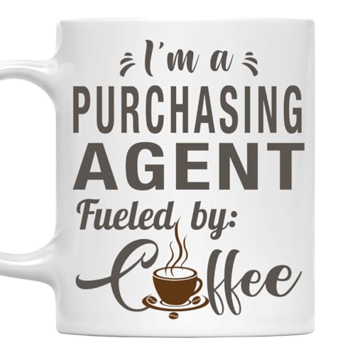 I'm a Purchasing Agent Mug, Fueled by Coffee Cup 11oz White Ceramic Gift
