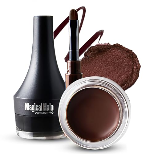 COODAM Natural Black Gel Eyeliner Cream Pencils - Smudge Proof Eye liner Pen Eyeliner Gel Eyeliner Cream Waterproof Long Wear Gel Eyeliner Pencil With Brush