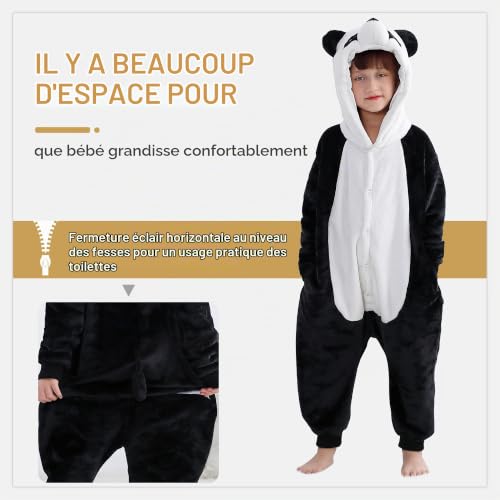 COOKY.D Pyjama Déguisement Panda Unisexe Vêtements Enfant,7-8 Ans – vue 5