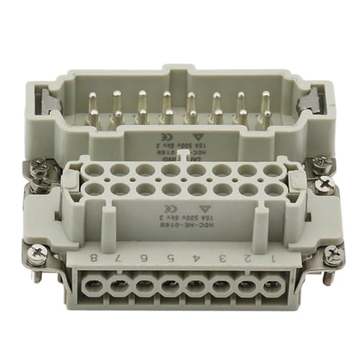 Connecteur robuste à 16 cœurs isolant femelle haute performance 500V