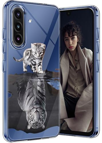 Coque anti-rayures Samsung Galaxy A17 5G fine en silicone transparent motif chat pour ado et adulte