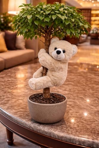 Image of Cute Teddy Bear Plush Slap Bracelet, Beige, Soft Stuffed Animal Wristband, Hugging Bear Toy, Gift for Kids