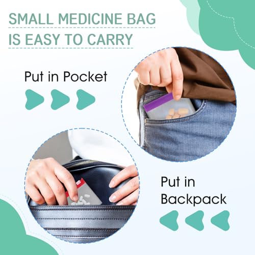 Reusable 14 Piece Colored Pill Pouch Set