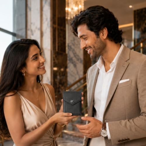 Buy WALLETKART Slim Card Holder Wallet for Men & Women | Pull Tab Card Wallet with Cash Pocket | Compact Front Pocket Wallet | Minimalist Card Organizer | Genuine Leather (Style ID #43) (Black) at Amazon.in - Image 5