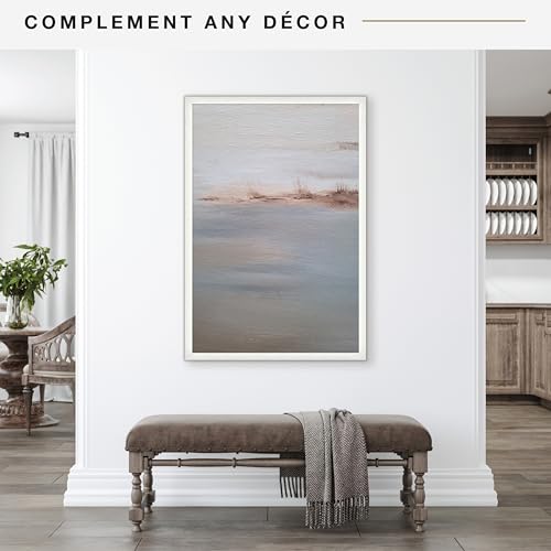 MCS Studio Gallery Movie Poster Frame 27x40 White Woodgrain, Vertical & Horizontal Wall Hanging Large Picture Frame for Photos, Artwork & Custom Posters (1-Pack)