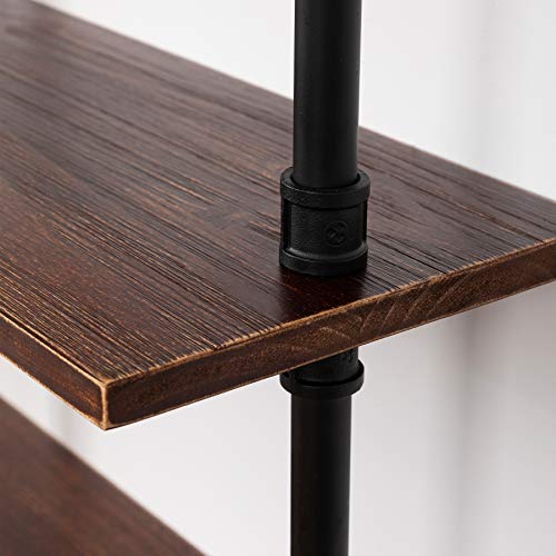 Rogmars Industrial Pipe Wall Shelves With Wood Plank 24In Industrial Pipe Shelving Pipe Floating Wood Shelves For Bathroom And Farmhouse Metal Hung Bracket Bookshelf #TOP5