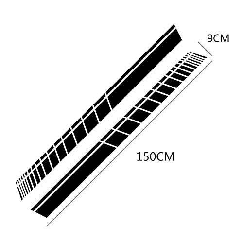 TURIM DoorDash 2 Piece Car Fashion Side Skirt Stickers Long Bar Auto Tuning Universal Shelter Scratc