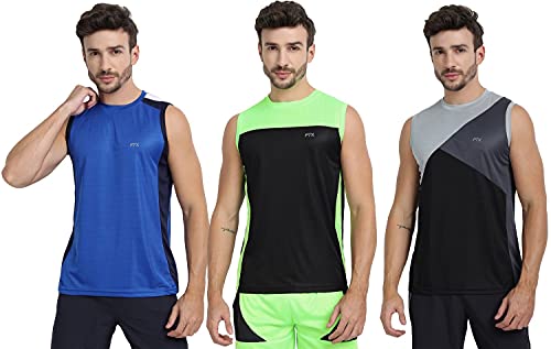 Image of FTX Men's Dri-Fit Round Neck T-Shirt - Black, Royal Blue (709 6-709 9-709 12)
