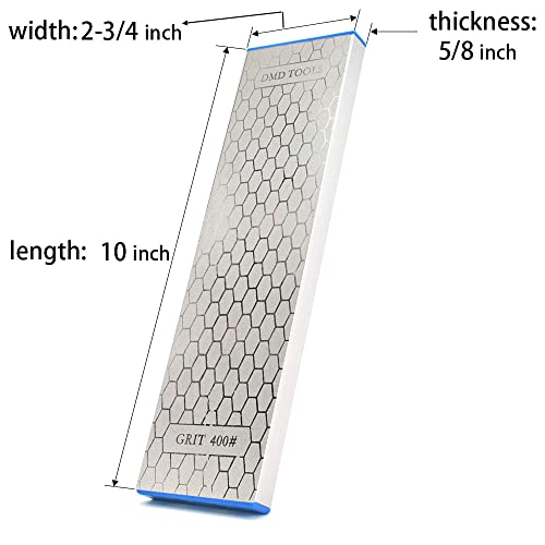 Scottchen Double-Sided Diamond Sharpening Stone Whetstone Knife Sharpener| 2 Side Grit Coarse 150 / Medium Fine 400 | 10 Inch | Durable Quality And Exquisite Design #TOP1