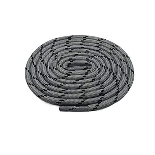 Preisvergleich Produktbild Sport Shoestrings Schnürsenkel Außenrund Seil Wanderschuhe Schnürsenkel Sneakers Stiefel Schnürsenkel Saiten für Männer und Frauen, 2504 Grau Schwarz, 140cm