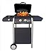 ke grill Barbecue A Gas 2 Fuochi + Fornello Laterale Griglia in Acciaio Inox a Pietra Lavica da Giardino Esterno PIC nic …