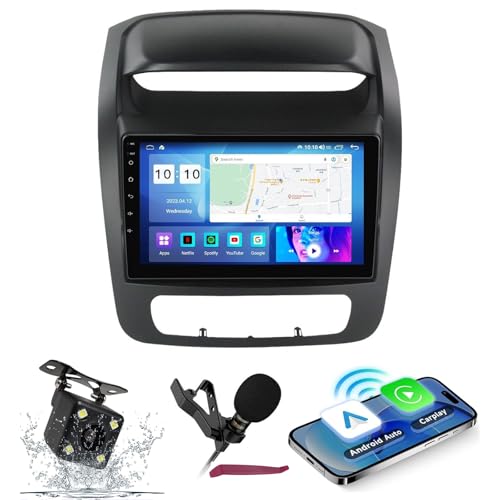 Écran QLED 9 Pouces Android 14 Autoradio CarPlay sans Fil Bluetooth