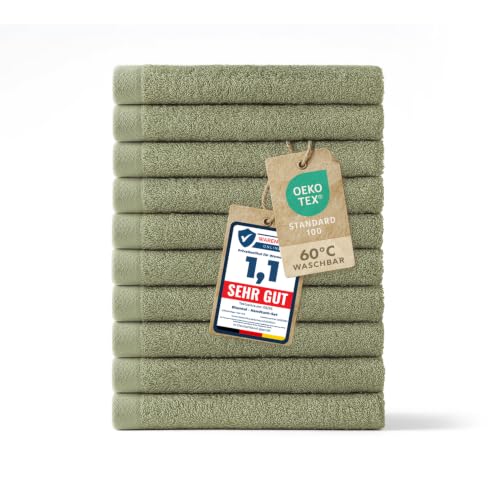 Blumtal Premium Frottier Gästehandtücher Set 12 teilig 100% Baumwolle - Oeko-TEX zertifiziertes Gästehandtuch 12x (30x30 cm) - Ultra… – Ansicht 1