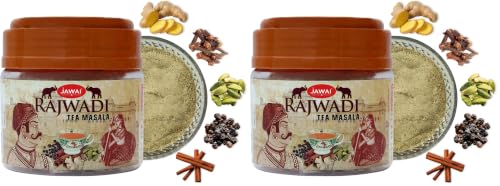 Image of JAWAI RAJWADI TEA MASALA (100GMS) | Chai Masala | Immunity Booster | Helps in Cold & Cough | Natural Ingredients | Ukala Masala | Kadha -Antioxidant-Rich | No Added Sugar (100 G) (Pack of 2)