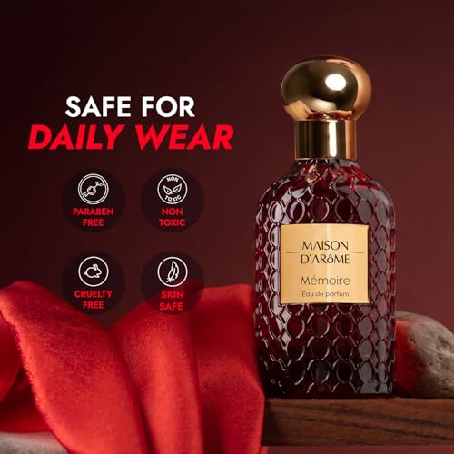 Image of Maison D'Arome Memoire | Luxury Eau De Parfum for Women, 100ml | Long Lasting Floral Fragrance with Jasmine, Saffron, Amberwood and Cedar | 20% Perfume Oil | Evening and Occasion Wear