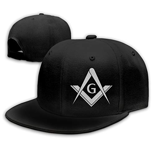 Adjustable Baseball Hat Trucker Hat Unisex/Men/Women - Freemason Logo Square and Compass 1 Black