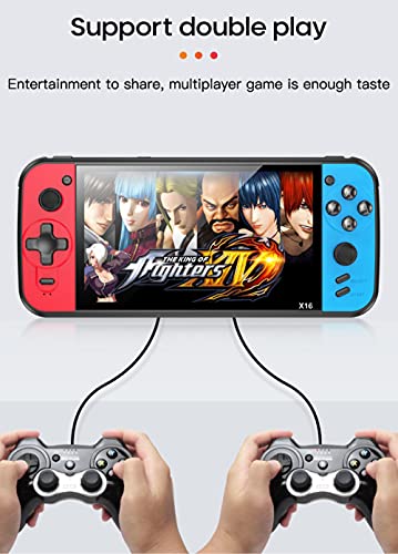 Console de jogos portátil, clássico nostálgico de 16,5 cm, console de videogame duplo 8G embutido 50