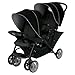 Graco Stadium Duo Tandem Double Pushchair - Suitable from birth to approx. 3 years (15kgs). Car Seat Compatible with SnugEssentials iSize infant car seat, Black/Grey fashion